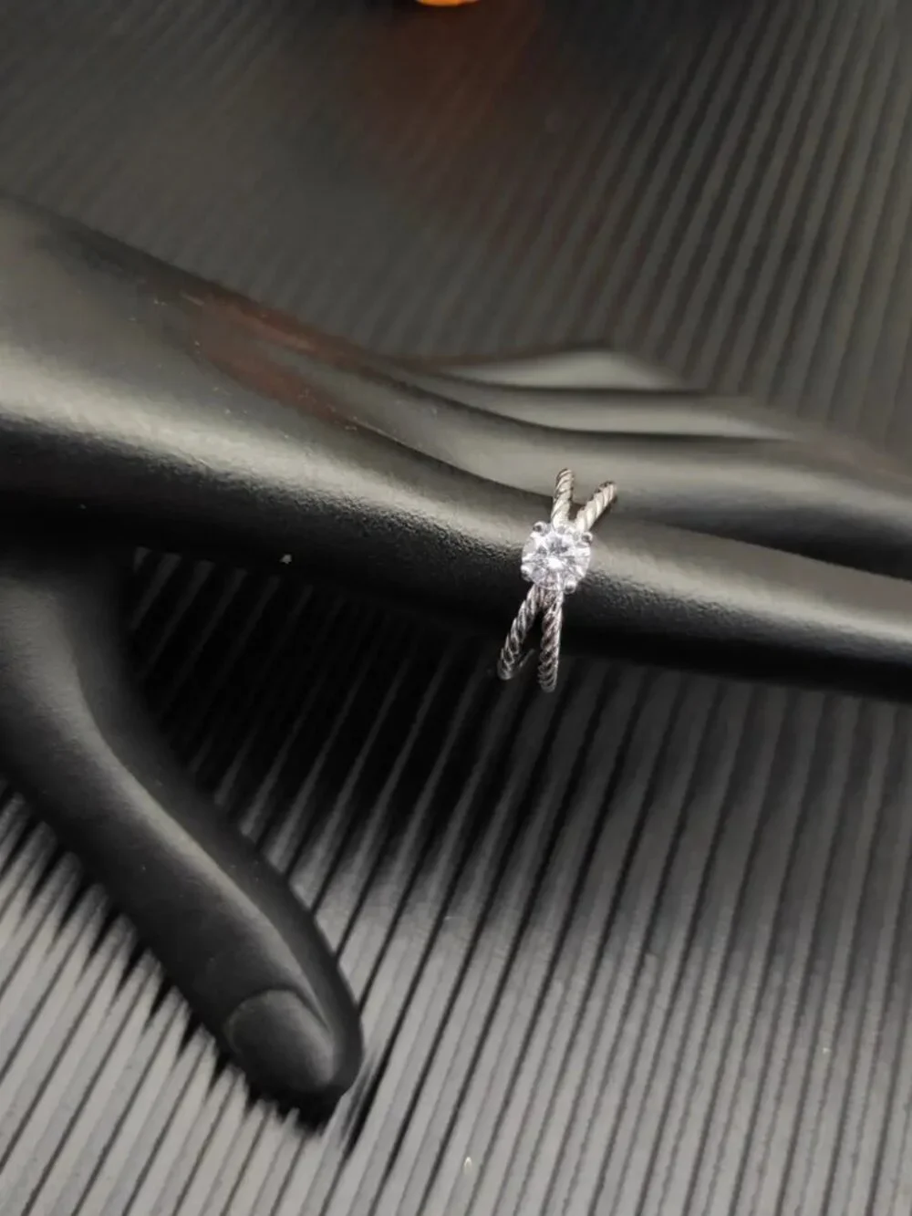David Yurman interlocking diamond ring